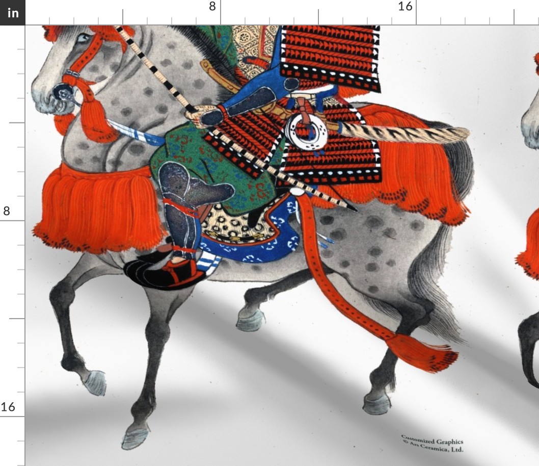 9-5    Armored Samuri Warrior on Horseback