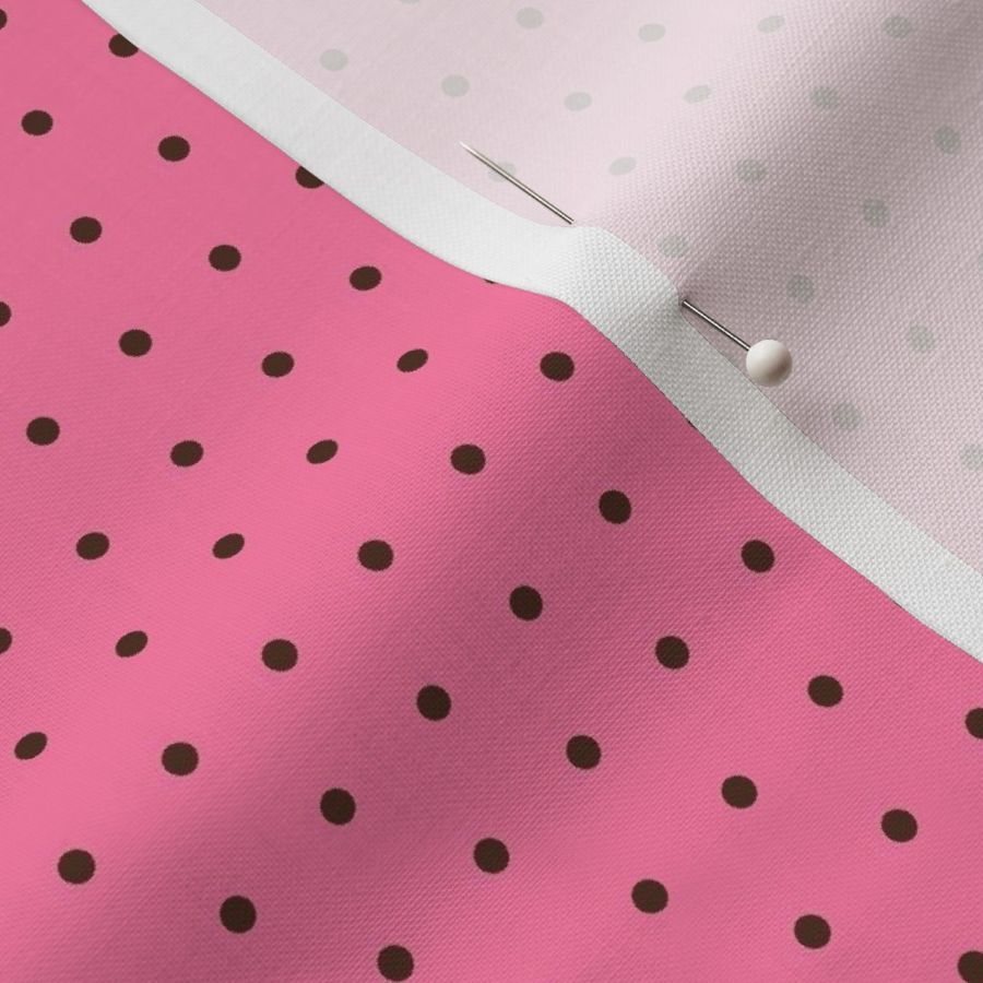 Pink with Brown Polka dots