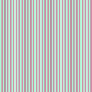 JP28 - Narrow Basic Stripes of Creamed Raspberry Pink and Minty Green