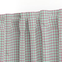 JP28 - Tiny Creamed Raspberry Pink and Minty Green buffalo plaid