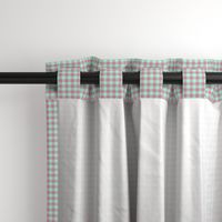 JP28 - Tiny Creamed Raspberry Pink and Minty Green buffalo plaid