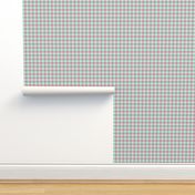 JP28 - Tiny Creamed Raspberry Pink and Minty Green buffalo plaid