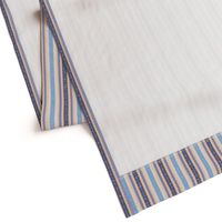 JP29 - Eggshell and Blue Jagged Stripes