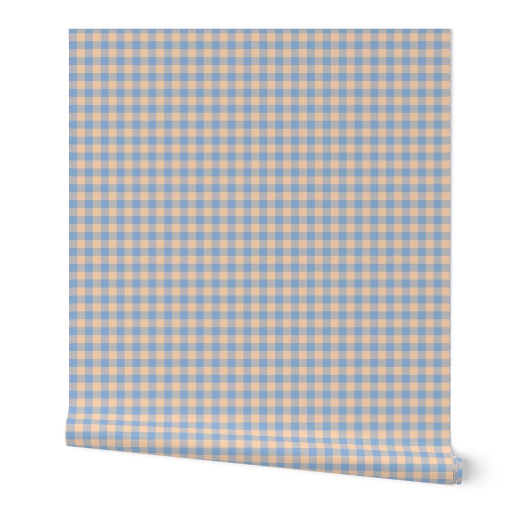 JP29 - Tiny Ecru and robin egg blue buffalo plaid