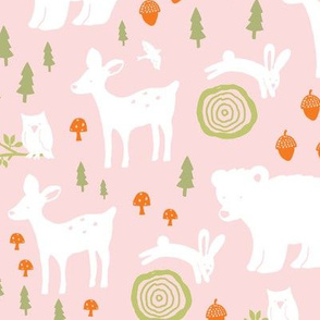 Forest Animals - pink