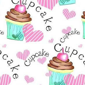 Do you Heart Cupcakes? on white