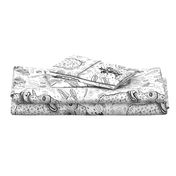 Pickle Boy and the Sandwiches toile, black and white, fat quarter