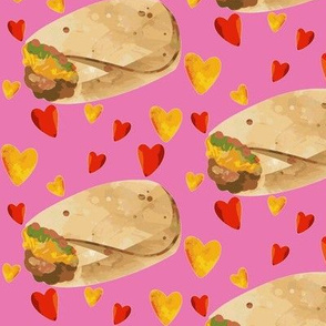 I Love Burritos on Pink