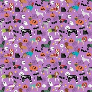 SMALL - Dogs Halloween fabric, dog, dogs, dog costumes, pet, pet breeds, corgi, doxie, labrador, poodle