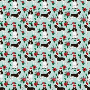 SMALL - English Springer Spaniel christmas fabric - cute dog breed design with presents, candy canes, food, xmas holiday fabric