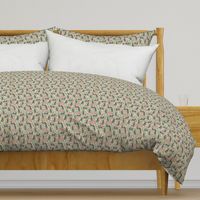 SMALL - Australian Cattle Dog florals mint