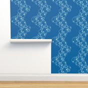 Bubbles chevron blue