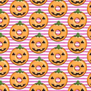 pumpkin donuts - pink stripes