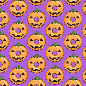 pumpkin donuts on purple