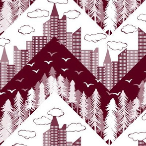 forest city chevron deep red