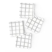 Large Scale Gray Plaid Watercolor Grid