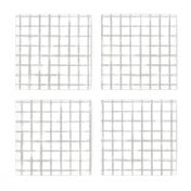 Large Scale Gray Plaid Watercolor Grid