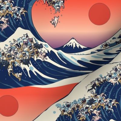 The Great Wave Of French Bulldog