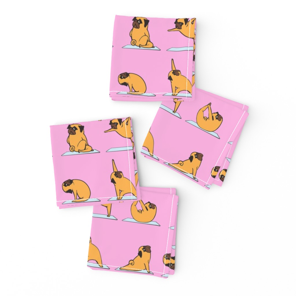 Pug Yoga pink