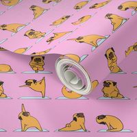 Pug Yoga pink