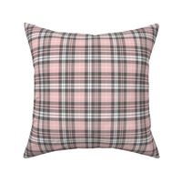 small scale pink and grey plaid