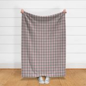 small scale pink and grey plaid
