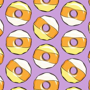 candy corn donuts - halloween donuts purple