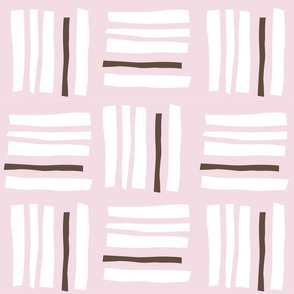 Ichimatsu×stripes_Pink & Chocolate