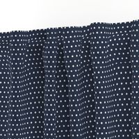 Navy Blue w/ White Polka Dots