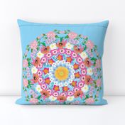 Flower Mandala in Light Blue