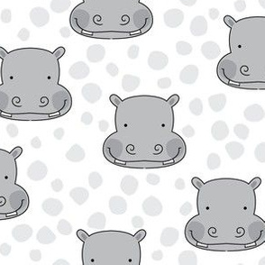 grey hippo-faces-with-dots