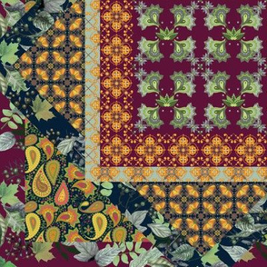 Paisley Leaves Quilt Pattern