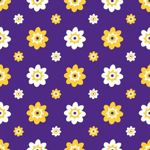 LSU Purple with yellow and white flowers