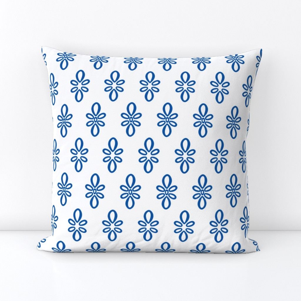 Kentucky white with blue oval motif