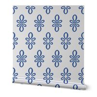 Kentucky white with blue oval motif