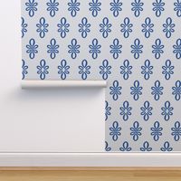 Kentucky white with blue oval motif