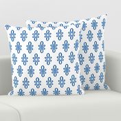 Kentucky white with blue oval motif