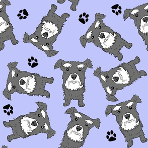 Schnauzer Pattern Blue