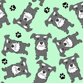 Schnauzer Pattern Green