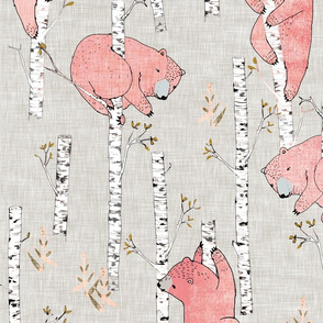 Birch Bears (blush) LRG