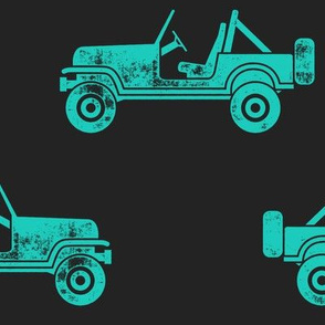 (jumbo scale) jeeps - blue on grey