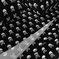 Pirate Skull white on black