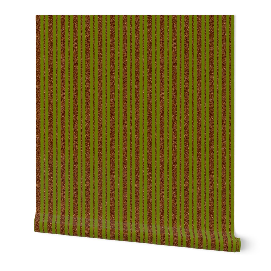 CD1 - Speckled Copper Stripes on Olive Green