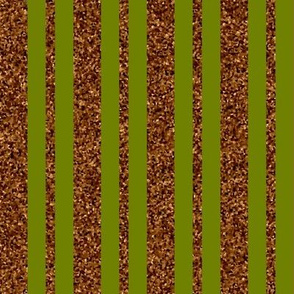 CD1 - Speckled Copper Stripes on Olive Green