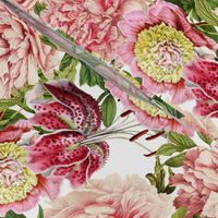 10" Pierre-Joseph Redouté, Antique Peony and Lily Pattern