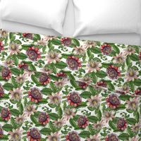 12"  Passiflora Vintage Pattern- Large Designed by UtART at https://www.facebook.com/UtArt.Home Available for custom pattern projects. Contact me at utart_home@gmx.net 