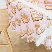 Hjerte Pepparkakor Tea Towel sorbet damask