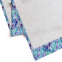 Watercolor Mermaid Tail Skin in Purple and Turquoise