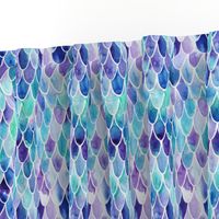 Watercolor Mermaid Tail Skin in Purple and Turquoise