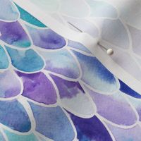 Watercolor Mermaid Tail Skin in Purple and Turquoise